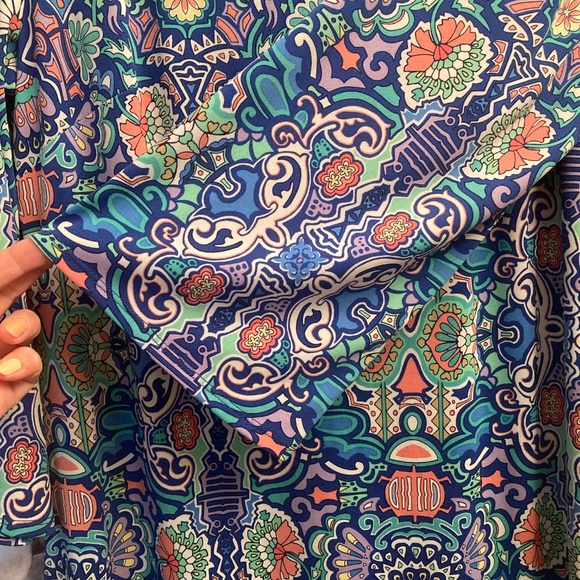 Laundry by Shelli Segal - printed tunic dress sz M patterned - 3/4 sleeve - Picture 4 of 5